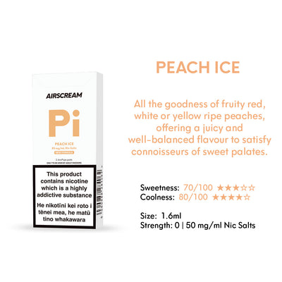 10 Pack Bundle - Peach Ice  AirsPops 1.6ML Pods