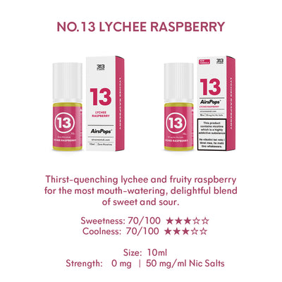 AIRSCREAM 313 E-LIQUID Lychee Raspberry 10ml