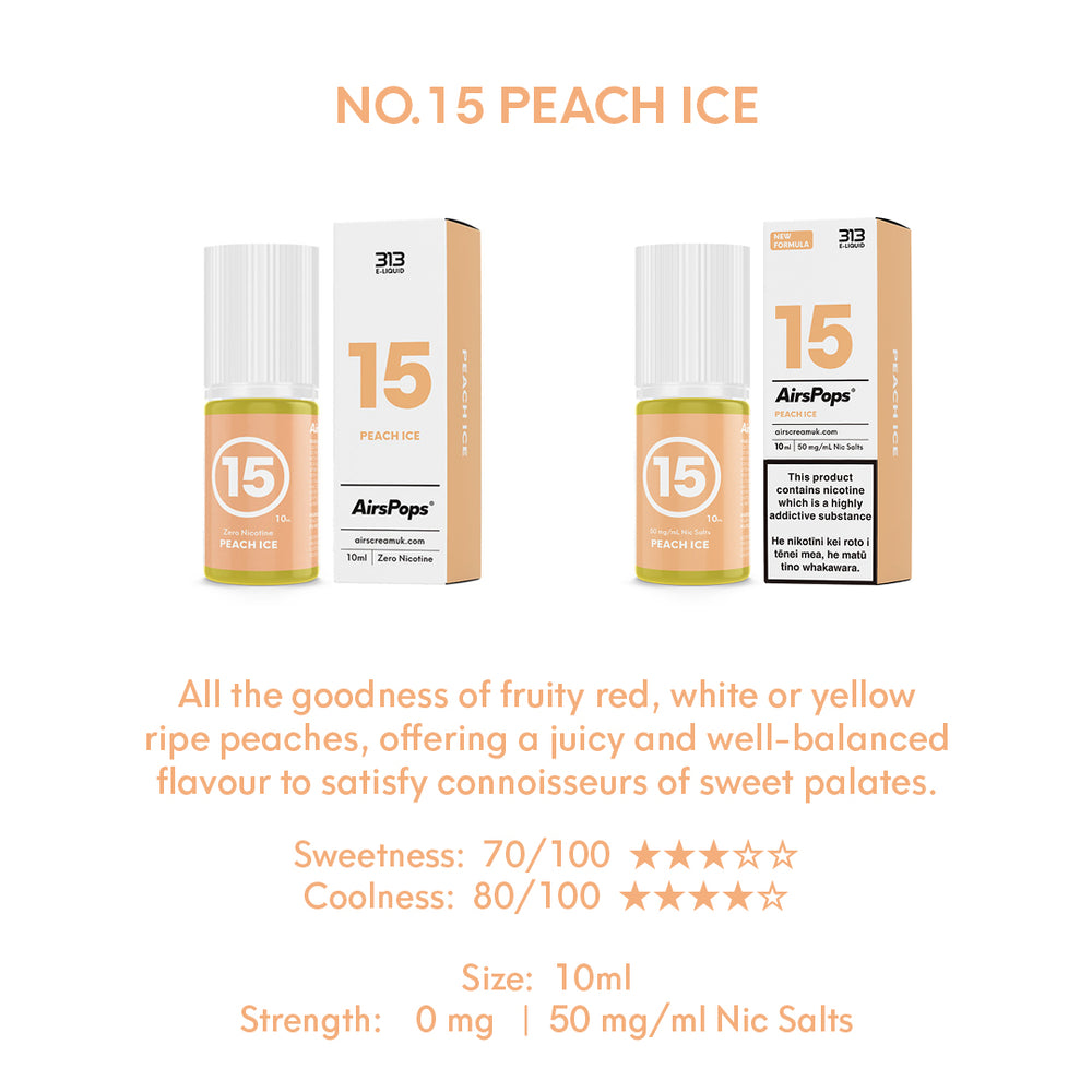 AIRSCREAM 313 E-LIQUID Peach Ice 10ml