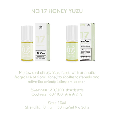 NO. 17 HONEY CITRUS (Honey Yuzu) - AirsPops 313 E-LIQUID 10ml