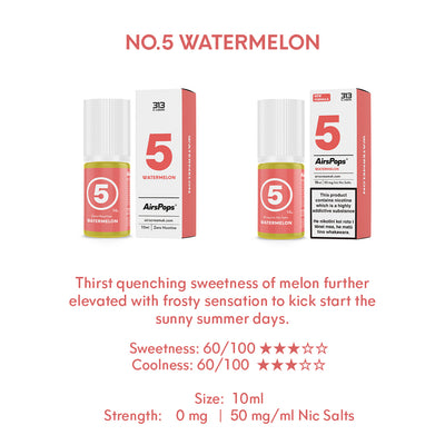 AIRSCREAM 313 E-LIQUID Watermelon 10ml - AIRSCREAM NZ