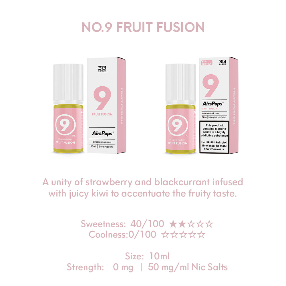 AIRSCREAM 313 E-LIQUID Fruit Fusion 10ml - AIRSCREAM NZ