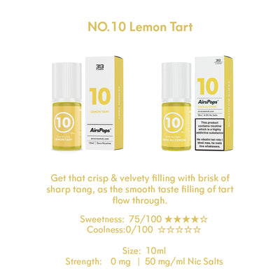 AIRSCREAM 313 E-LIQUID Tarte Au Citron 10ml - AIRSCREAM NZ