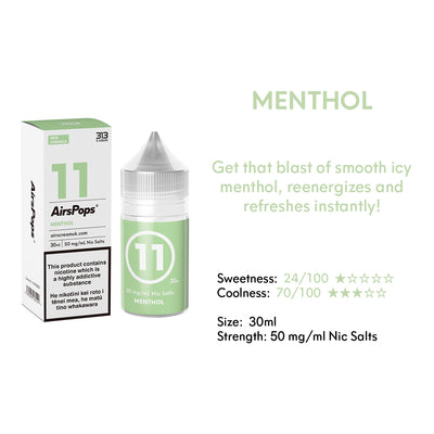 NO. 11 MENTHOL - AirsPops 313 E-LIQUID 30ml