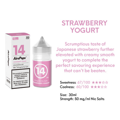 NO. 14 STRAWBERRY SOUR (Strawberry Yogurt) - AirsPops 313 E-LIQUID 30ml