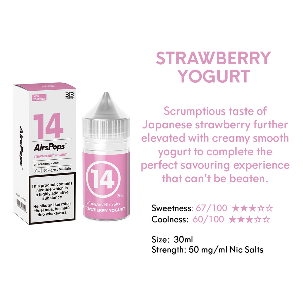 NO. 14 STRAWBERRY SOUR (Strawberry Yogurt) - AirsPops 313 E-LIQUID 10ml
