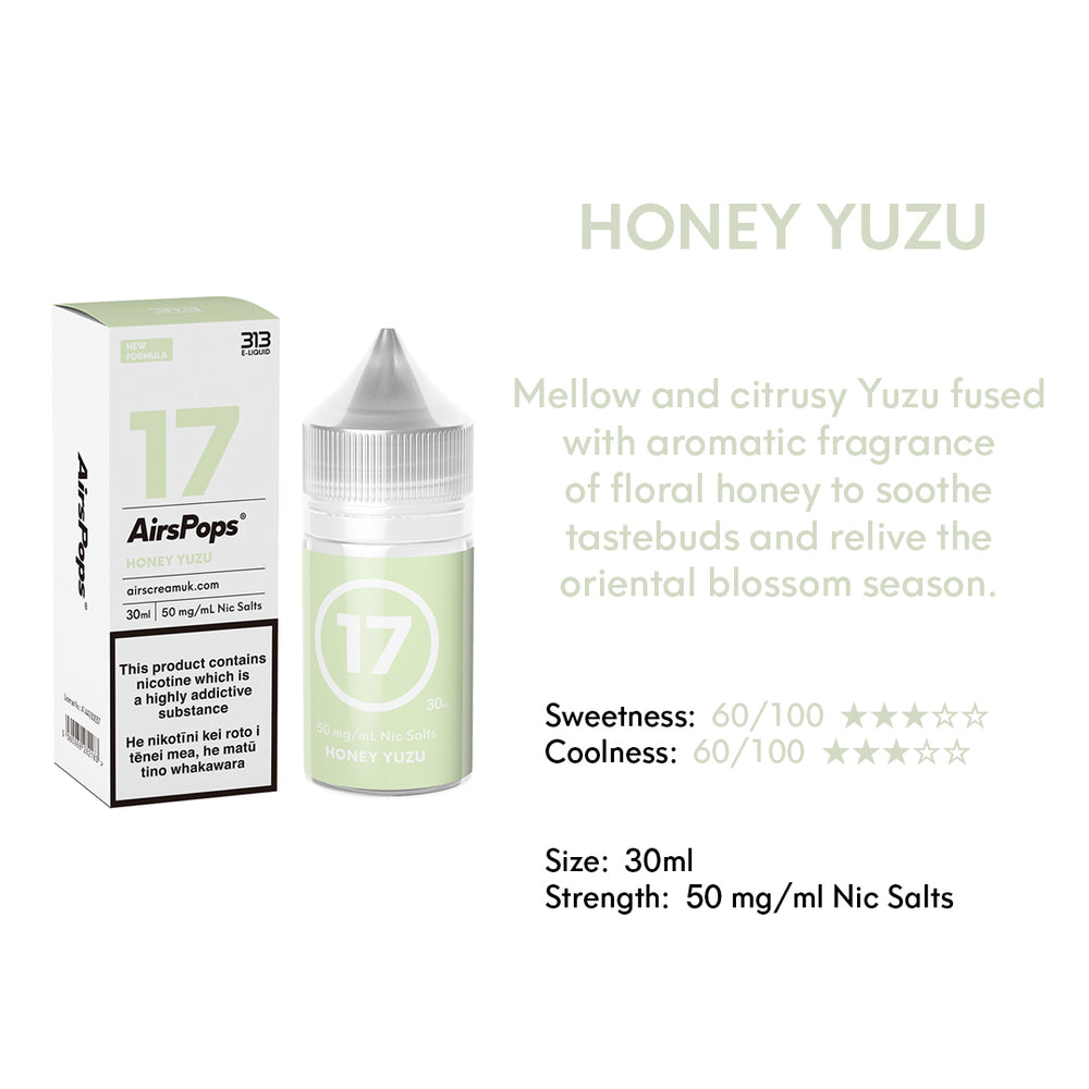 NO. 17 HONEY CITRUS ( Honey Yuzu) - AirsPops 313 E-LIQUID 30ml