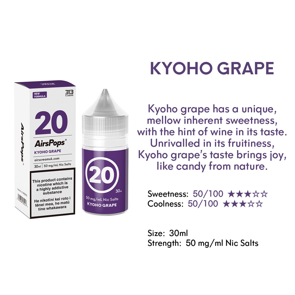 NO. 20 GRAPE (Kyoho Grape) AirsPops 313 E-LIQUID 30ml
