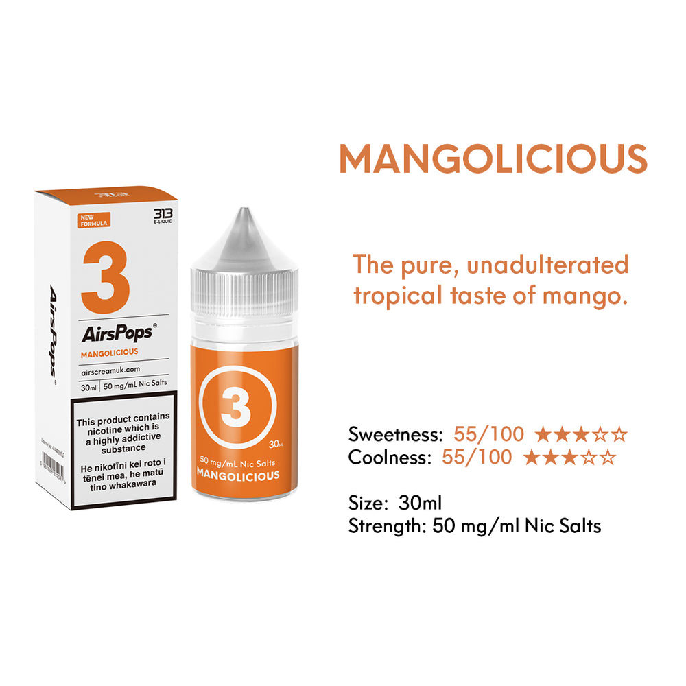 AIRSCREAM 313 E-LIQUID Mangolicious 30ml - AIRSCREAM NZ