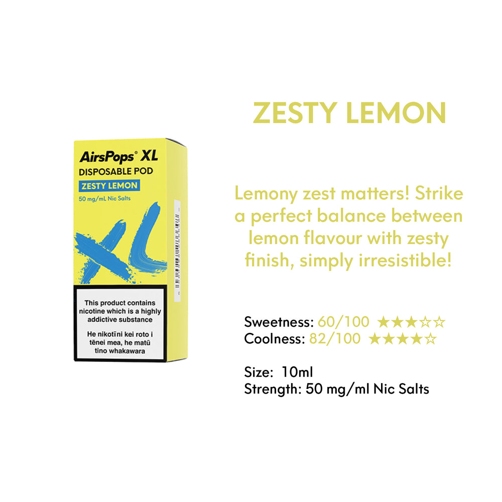 NO. 06 Lemon (Zesty Lemon) - AirsPops XL Pod 10ml