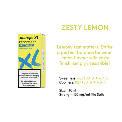 NO. 06 Lemon (Zesty Lemon) - AirsPops XL Pod 10ml