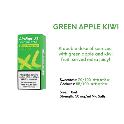 NO. 55 APPLE KIWIFRUITS (Green Apple Kiwi) - AirsPops XL Pod 10ml