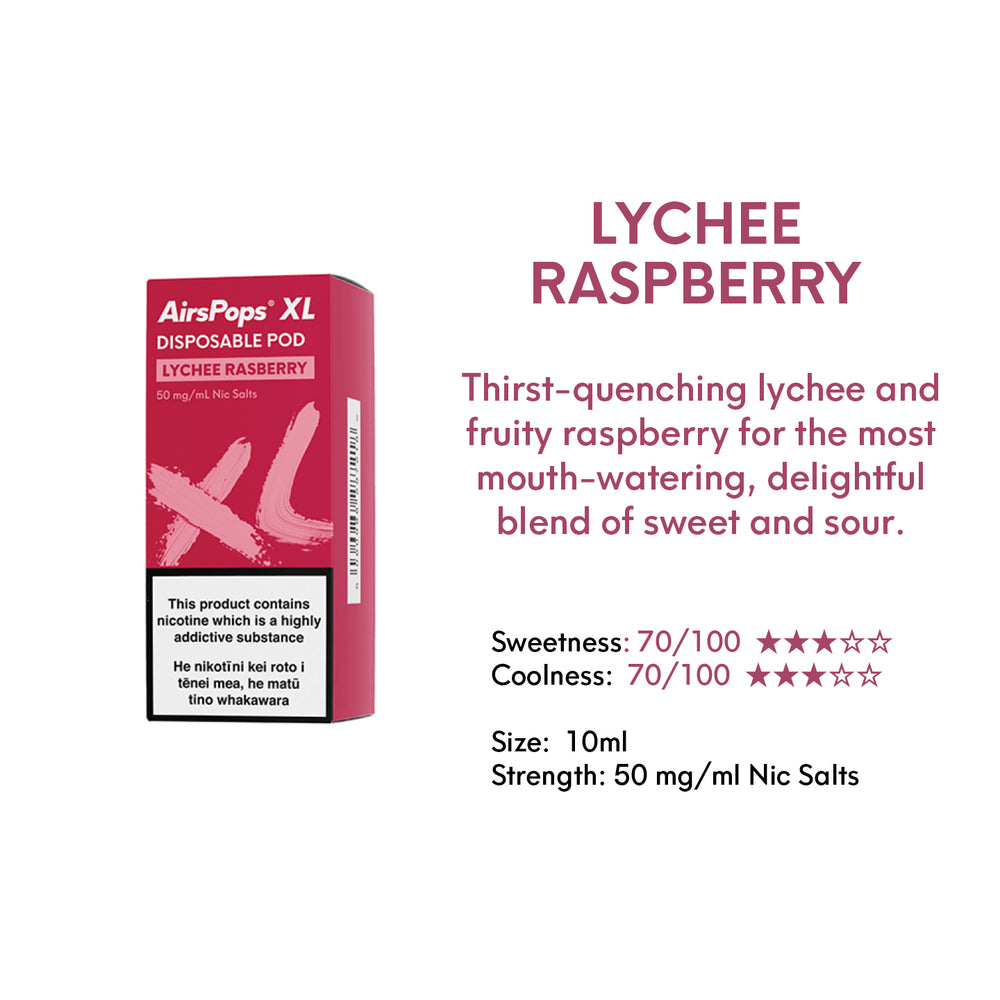 NO. 13 LYCHEE RASPBERRIES (Lychee Raspberry) - AirsPops XL Pod 10ml