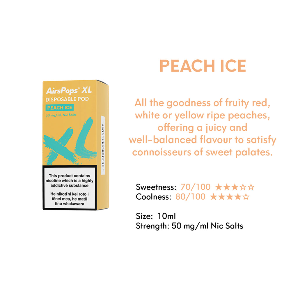 NO. 15 PEACH (Peach Ice) - AirsPops XL Pod 10ml