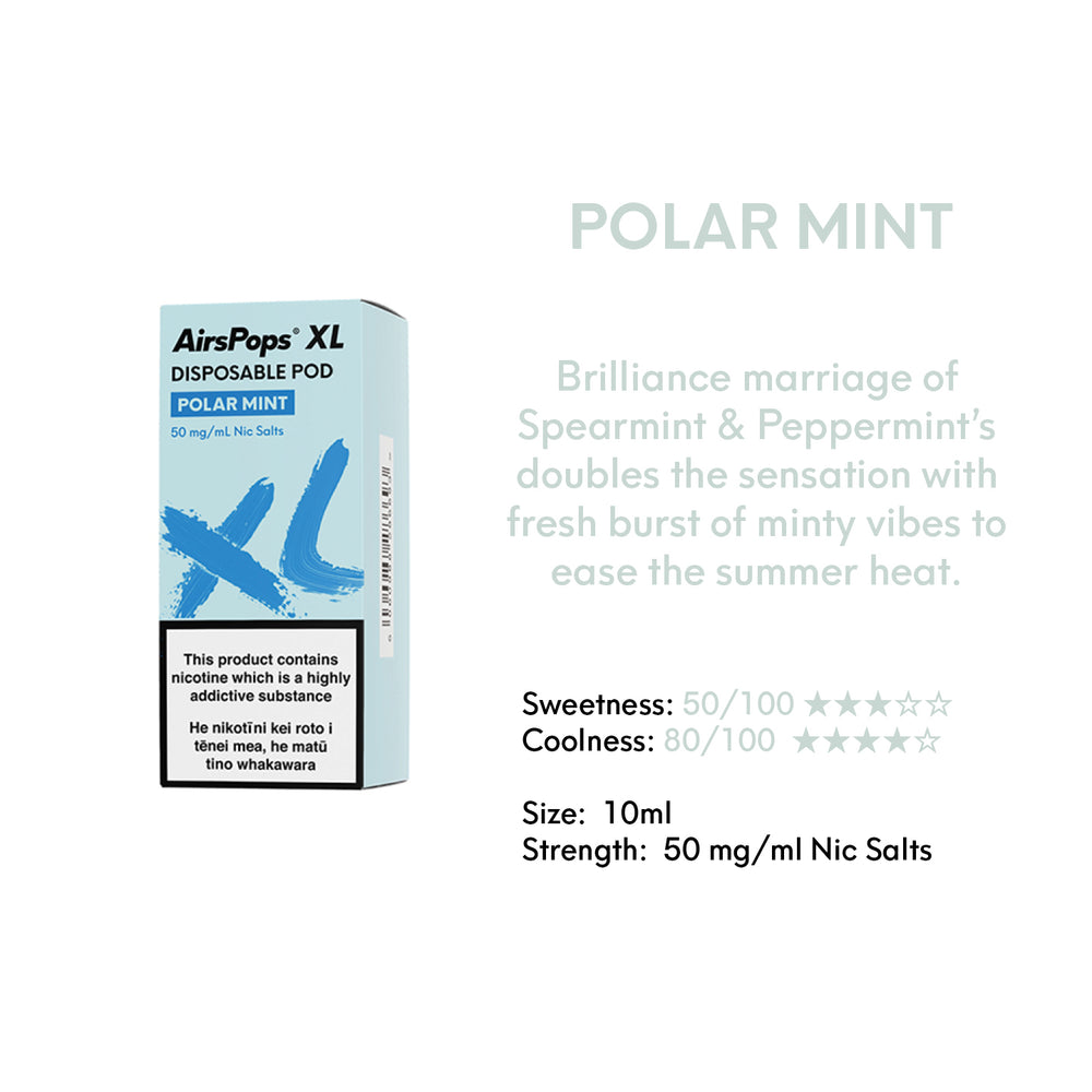 NO. 19 MINT SPEARMINT (Polar Mint) - AirsPops XL Pod 10ml