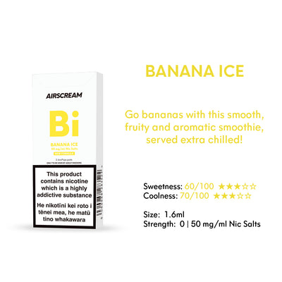 Banana Ice -- AIRSCREAM AirsPops 1.6ML Pods