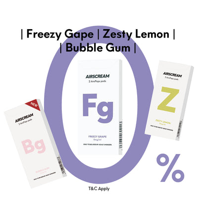AIRSCREAM AirsPops 1.6ML 0mg 3 Pks Bundle Deal