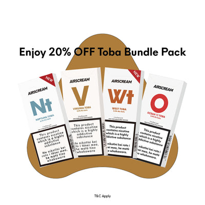 AIRSCREAM AirsPops 1.6ML 4Pks Toba Bundle Deal