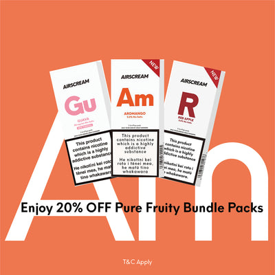 AIRSCREAM AirsPops 1.6ML 3Pks Pure Fruity Bundle Deal