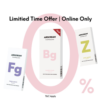 AIRSCREAM AirsPops 1.6ML 0mg 3 Pks Bundle Deal