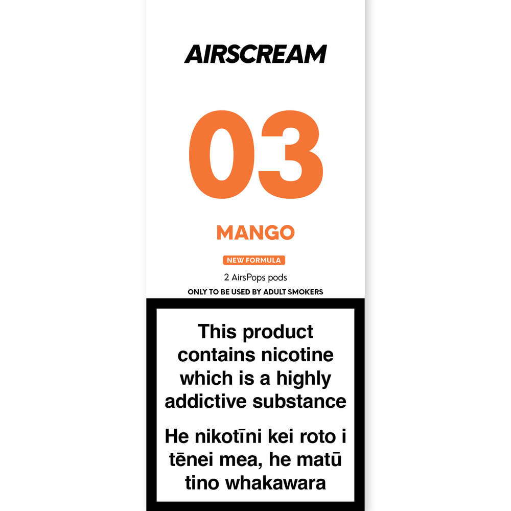 NO.03 MANGO (Mangolicious) - AirsPops Pods 1.6ml - AIRSCREAM NZ