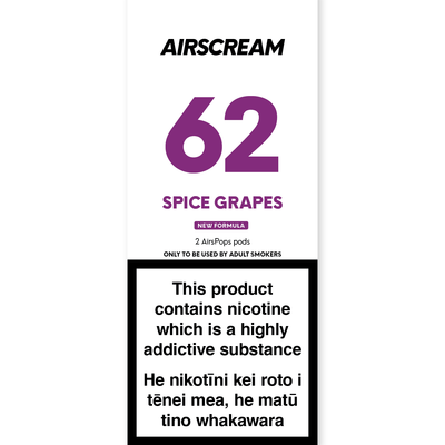 NO.62 SPICE GRAPES (Grape Cognac) - AirsPops Pods 1.6ML - AIRSCREAM NZ