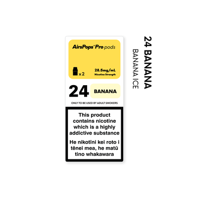 NO. 24 BANANA (Banana Ice) - AirsPops Pro Pods  2ml