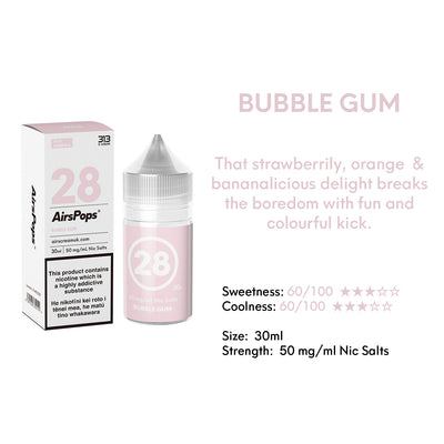 NO. 28 SWEET TROPICAL (Bubble Gum) - AirsPops 313 E-LIQUID 30ml