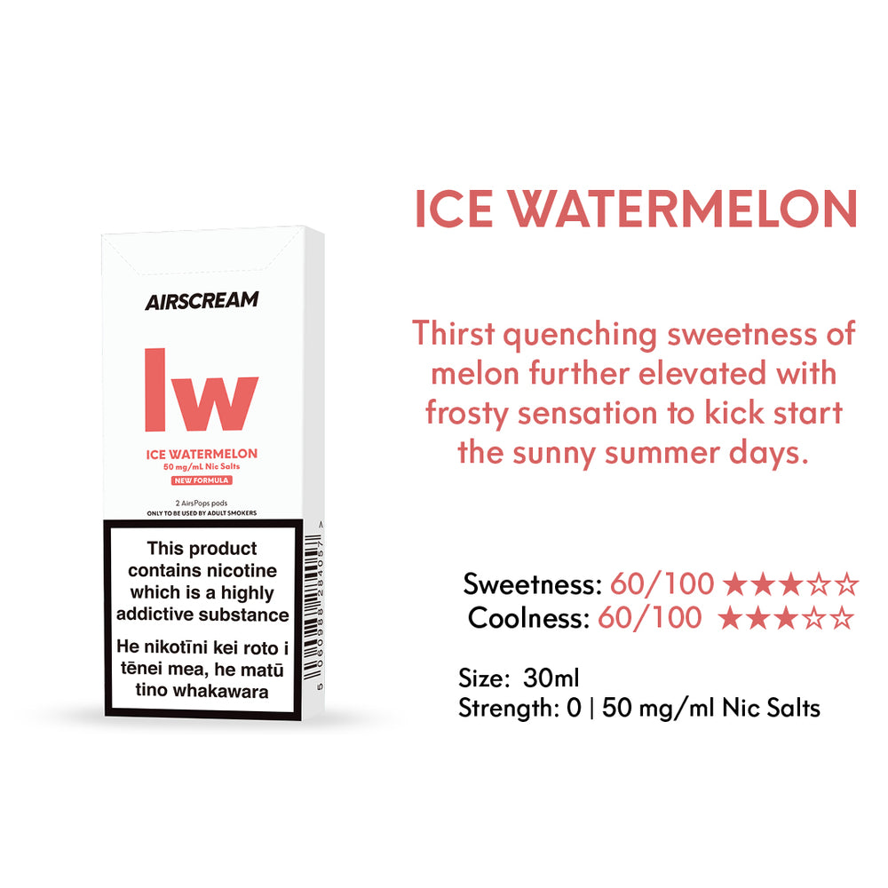 Ice Watermelon -- AIRSCREAM AirsPops 1.6ML Pods - AIRSCREAM NZ