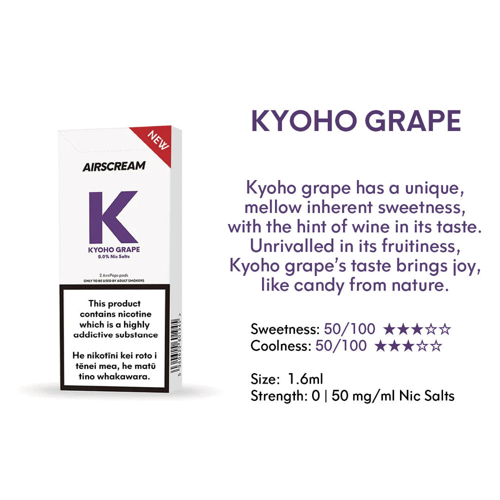 10 Pack Bundle - Kyoho Grape AirsPops 1.6ML Pods
