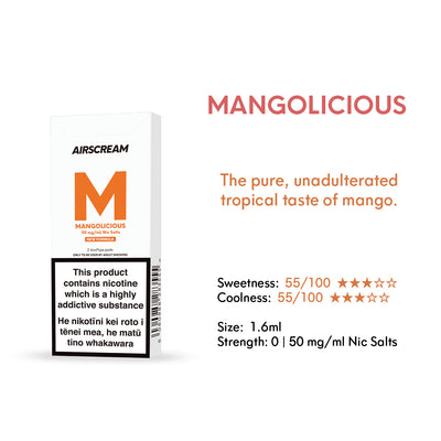 Mangolicious -- AIRSCREAM AirsPops 1.6ML Pods - AIRSCREAM NZ