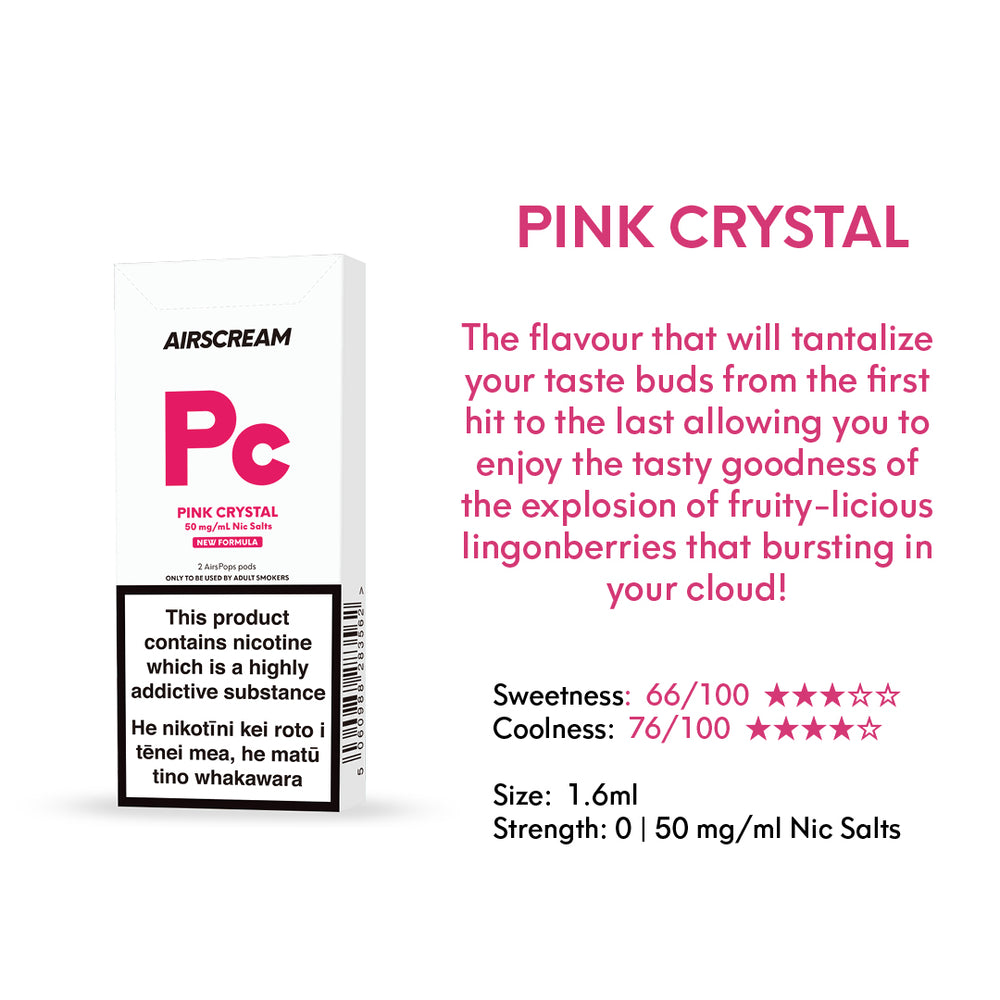 Pink Crystal --AIRSCREAM AirsPops 1.6ML Pods