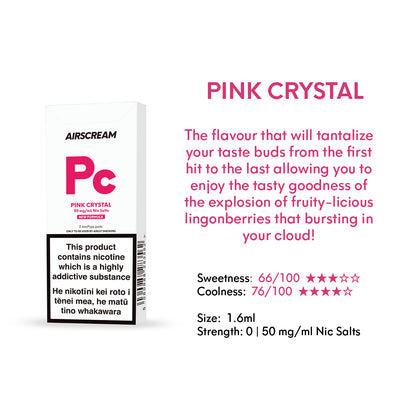 Pink Crystal --AIRSCREAM AirsPops 1.6ML Pods