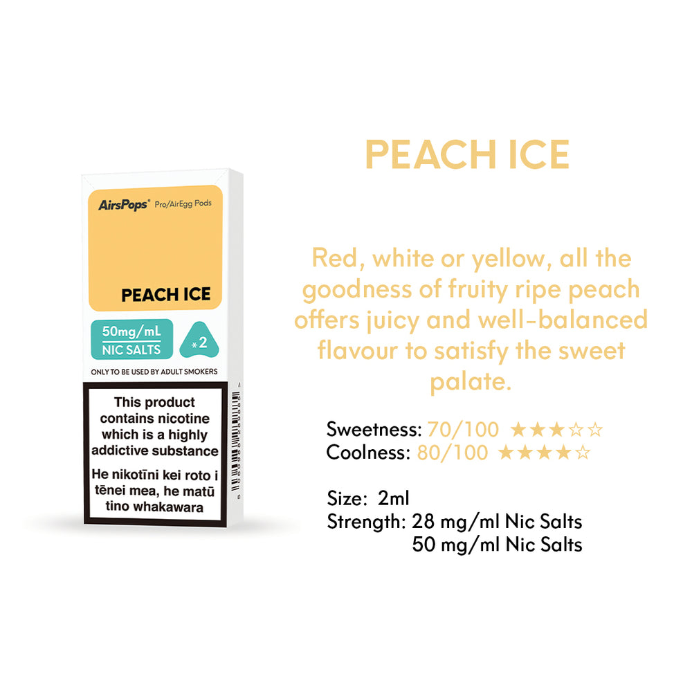 NO. 15 PEACH ( Peach Ice) - AirsPops Pro Pods 2ml