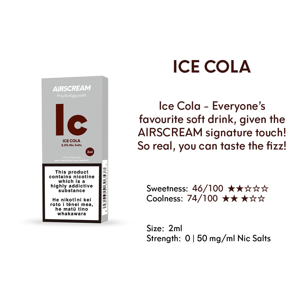 Ice Cola - AIRSCREAM AirsPops Pro 2ml Pods Specifications