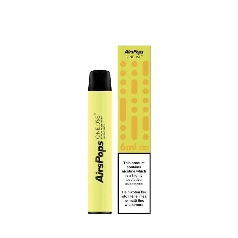 Lemon Passionfruit -- AIRSCREAM AirsPops ONE USE (Disposable) 6ml Mesh