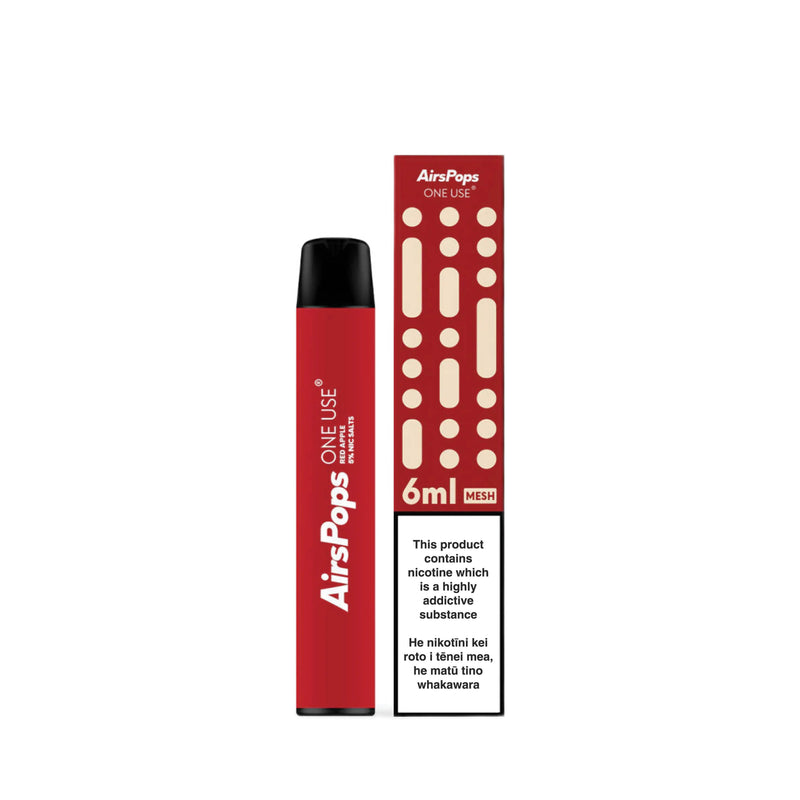 Red Apple -- AIRSCREAM AirsPops ONE USE (Disposable) 6ml Mesh